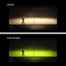 PIAA 9006 Yellow LED Bulbs Beam Comparison